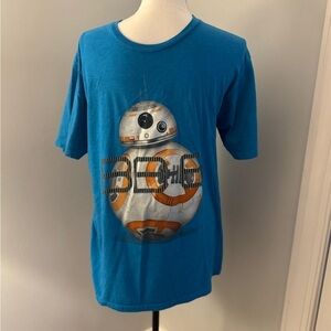 Star Wars Blue BB8 Men's Graphic T-Shirt, Large